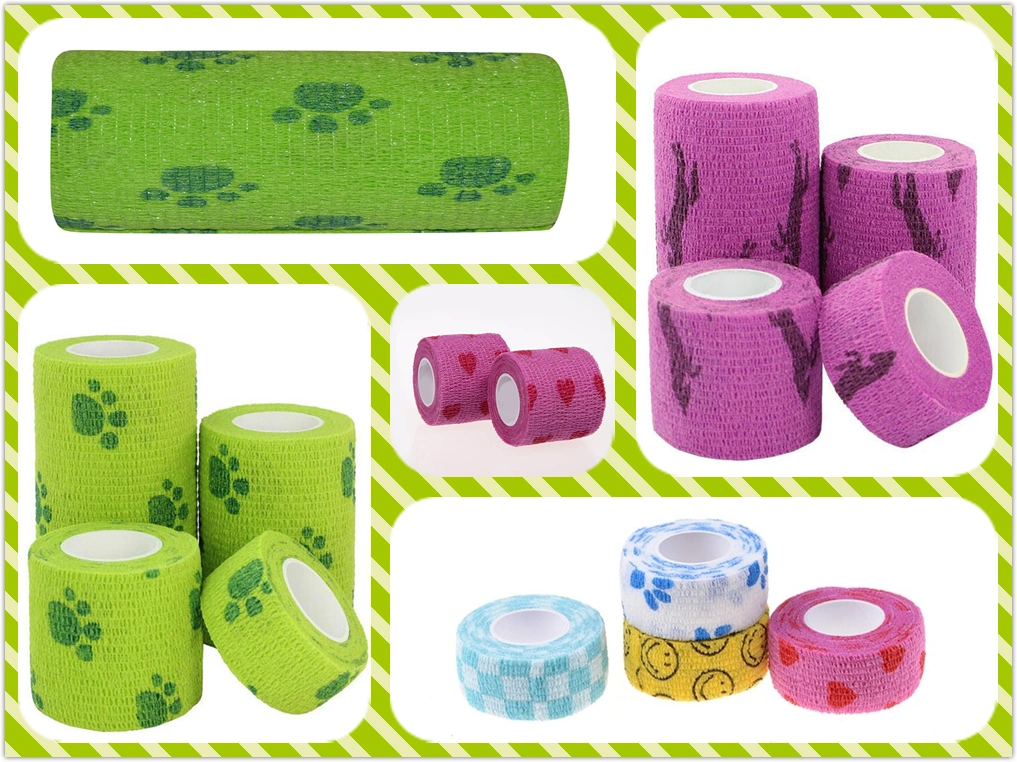 Colorful Medical Sport Self-Adhesive Cohesive Bandage