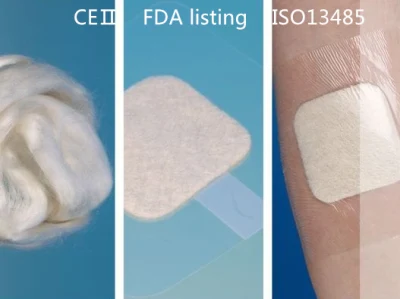 Pansement d'alginate médical FDA CE pour le soin des plaies/ulcère de jambe veineux et artériel/ulcère diabétique/sites donneurs